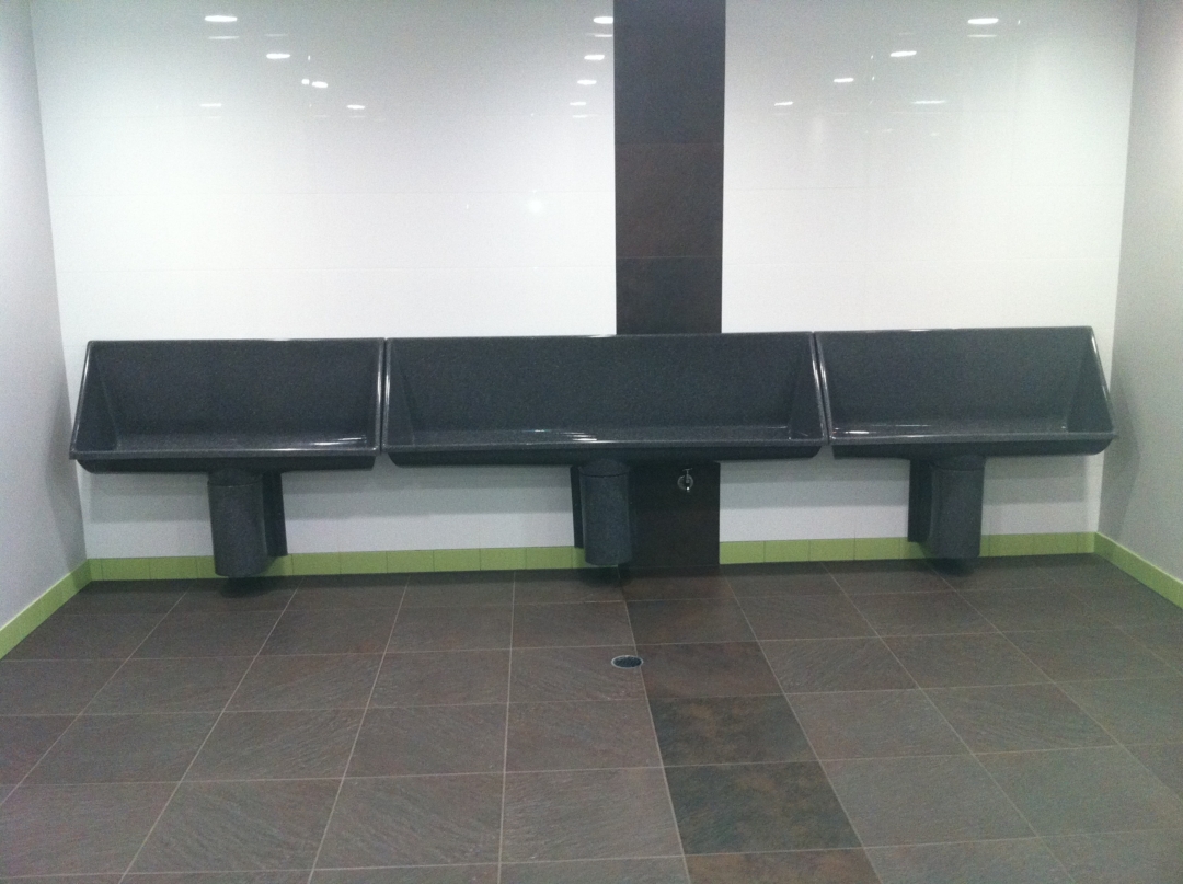 commercial urinal trough